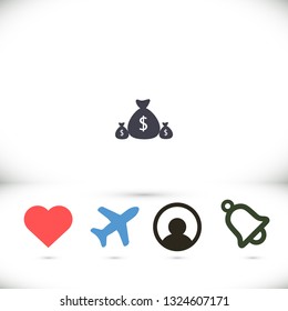 Money bag Vector icon