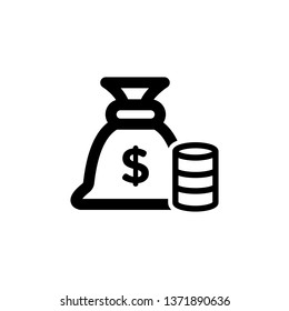 Money bag vector icon