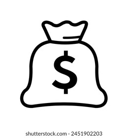 Money Bag - vector icon	