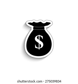 Money bag - vector icon