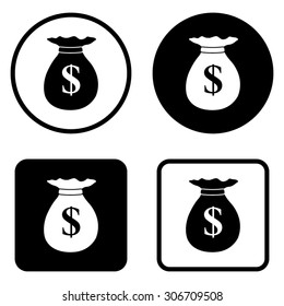 Money bag  - vector icon