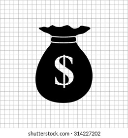 Money bag  - vector icon