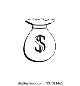 Money bag - vector icon