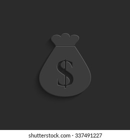 Money bag - vector icon
