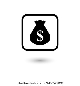 Money bag - vector icon