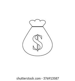 Money bag  - vector icon