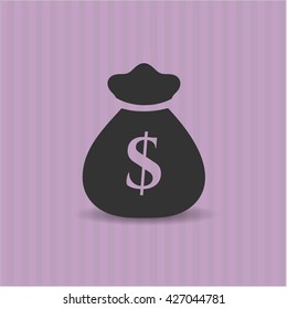 Icono del vector Bolsa de dinero