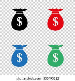 Money  bag - vector icon