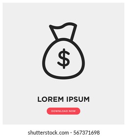 Money bag vector icon