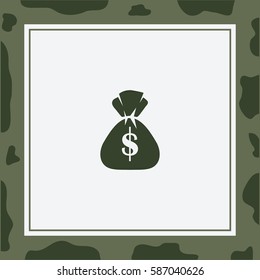 Money Bag Vector Icon.