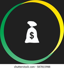 Money bag vector  icon