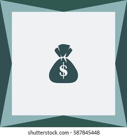 Money Bag Vector Icon.