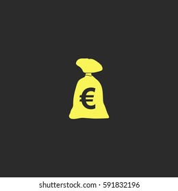 Money bag vector  icon.