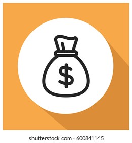 Money bag vector icon
