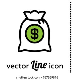 money bag vector icon