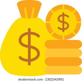 Money Bag vector icon. Can be used for printing, mobile and web applications.