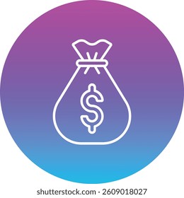 Money Bag vector icon. Can be used for printing, mobile and web applications.