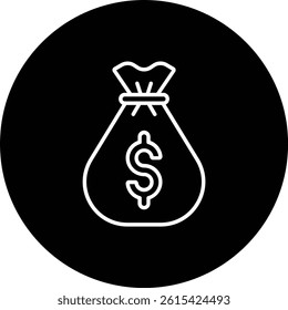Money Bag vector icon. Can be used for printing, mobile and web applications.