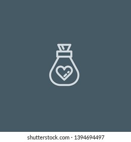 Money Bag vector icon. Money Bag concept stroke symbol design. Thin graphic elements vector illustration, outline pattern for your web site design, logo, UI. EPS 10.