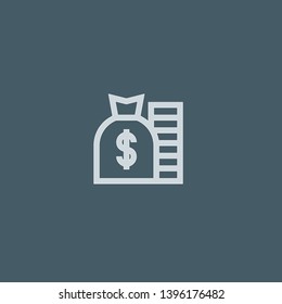 Money Bag vector icon. Money Bag concept stroke symbol design. Thin graphic elements vector illustration, outline pattern for your web site design, logo, UI. EPS 10.