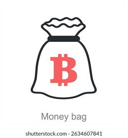 money bag vector icon concept design
