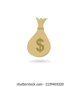 Money bag vector icon, design illustration isolated white background