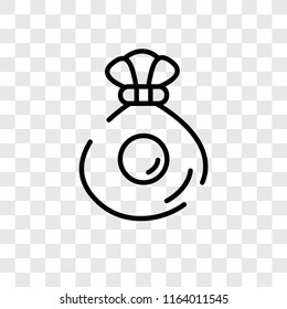 Money bag vector icon isolated on transparent background, Money bag logo concept