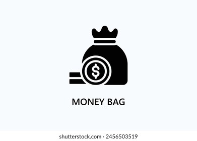 Money Bag Vector, Icon Or Logo Sign Symbol Illustration