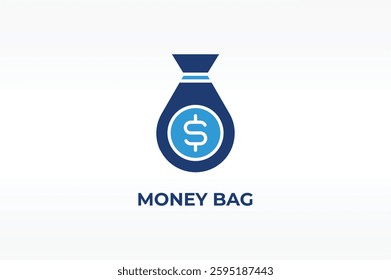 MONEY BAG vector, icon or logo sign isolated symbol illustration