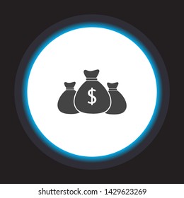 Money bag Vector icon . Lorem Ipsum Illustration design