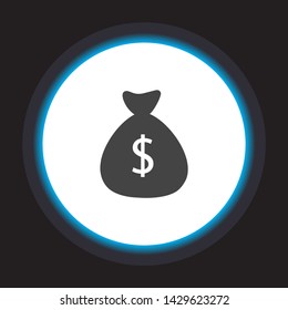 Money bag Vector icon . Lorem Ipsum Illustration design