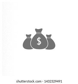 Money bag Vector icon . Lorem Ipsum Illustration design