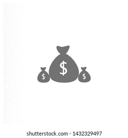 Money bag Vector icon . Lorem Ipsum Illustration design