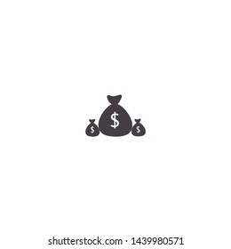 Money bag Vector icon . Lorem Ipsum Illustration design
