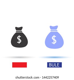 Money bag Vector icon . Lorem Ipsum Illustration design