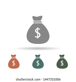 Money bag Vector icon . Lorem Ipsum Illustration design