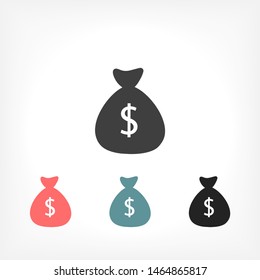 Money bag Vector icon . Lorem Ipsum Illustration design