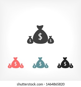 Money bag Vector icon . Lorem Ipsum Illustration design