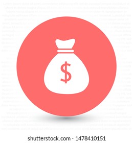 Money bag Vector icon . Lorem Ipsum Illustration design