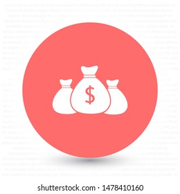 Money bag Vector icon . Lorem Ipsum Illustration design