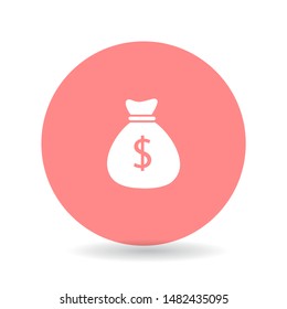 Money bag Vector icon . Lorem Ipsum Illustration design