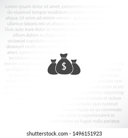 Money bag Vector icon . Lorem Ipsum Illustration design