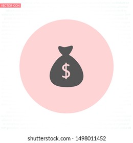 Money bag Vector icon . Lorem Ipsum Illustration design