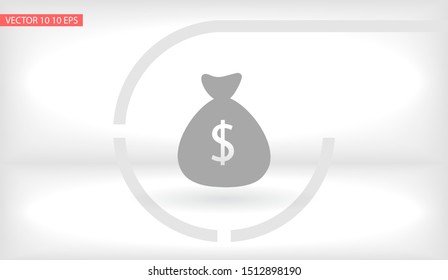 Money bag Vector icon . Lorem Ipsum Illustration design
