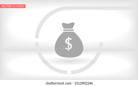 Money bag Vector icon . Lorem Ipsum Illustration design
