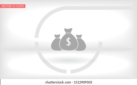 Money bag Vector icon . Lorem Ipsum Illustration design