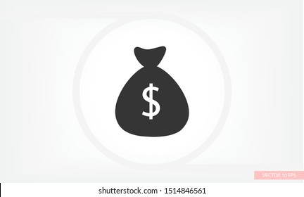 Money bag Vector icon . Lorem Ipsum Illustration design