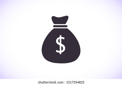 Money bag Vector icon . Lorem Ipsum Illustration design