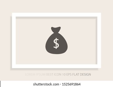 Money bag Vector icon . Lorem Ipsum Illustration design