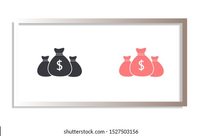 Money bag Vector icon . Lorem Ipsum Illustration design